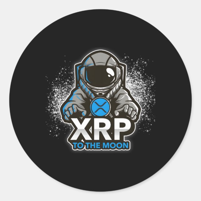 Xrp Ripple Cryptocurrency Classic Round Sticker (Front)