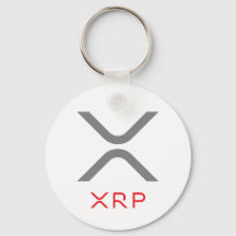 XRP Ripple Gray & Red Logo | Basic Keychain