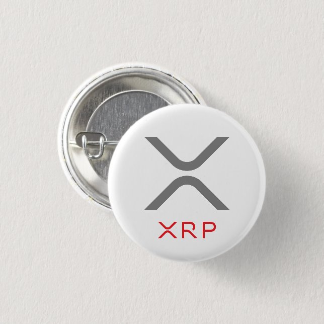 XRP Ripple Gray & Red Logo | Button (Front & Back)