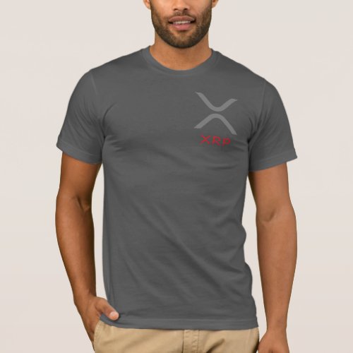 XRP Ripple Gray  Red Logo  Football Shirt