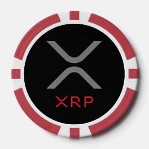 XRP Ripple Gray & Red Logo Poker Chips
