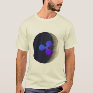 XRP Ripple logo moon mens T-Shirt