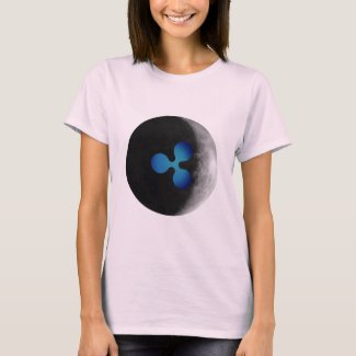 XRP Ripple logo moon womens T-Shirt