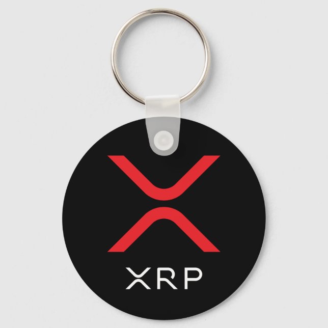 XRP Ripple Red & White Logo | Basic Keychain (Front)
