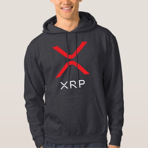 XRP Ripple Red  White Logo  Hoodie