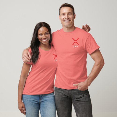 XRP Ripple Red  White Logo  Long Sleeve Shirt