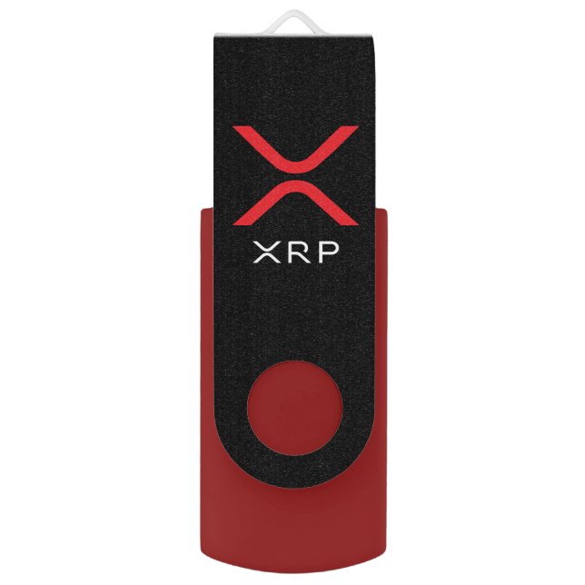 XRP Ripple Red & White Logo | USB Flash Drive (Front Vertical)