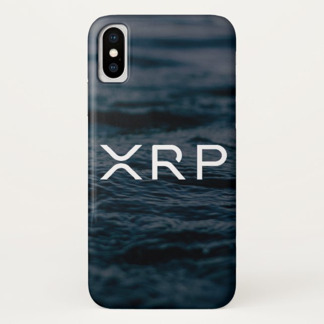 XRP Ripple water white customizable phone case (Back)