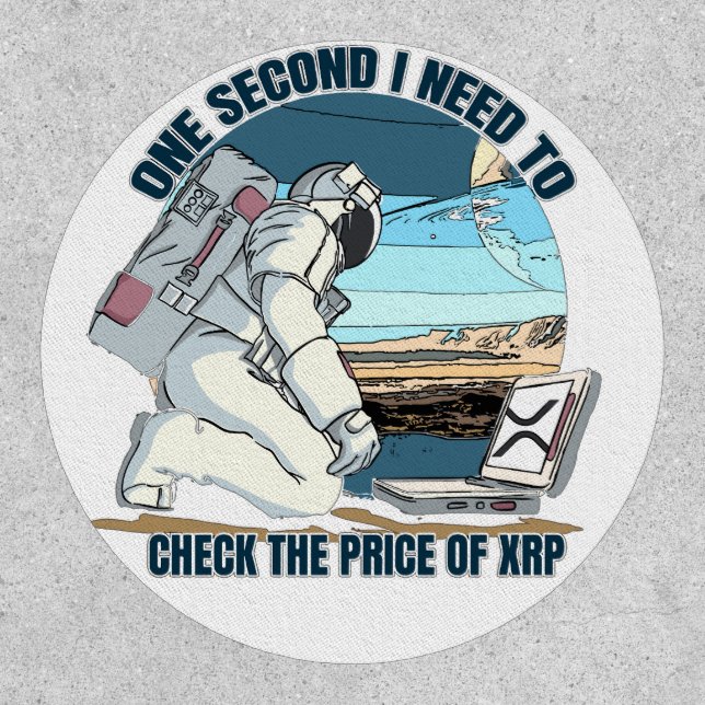 XRP to the moon Astronaut - XRP RIPPLE  Patch (Front)