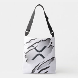 XRP Torn and Full Logo Images Crossbody Bag