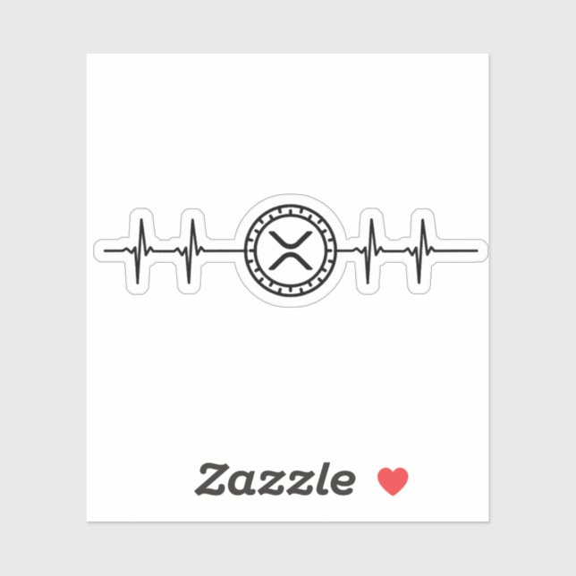 xrp trader Heartbeat Sticker (Sheet)