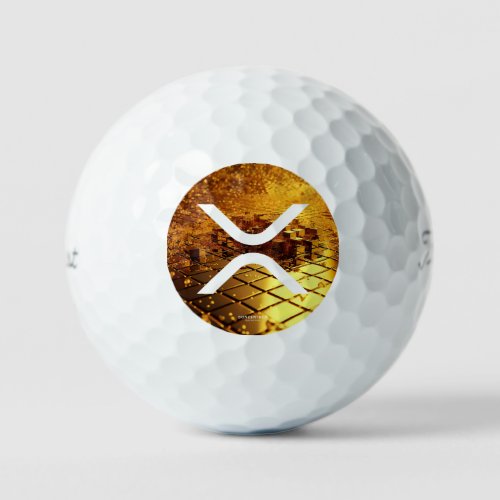 XRP X Logo Gold Titleist Pro V1 Golf Balls
