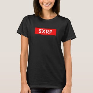 XRP XRP Crypto Cryptocurrency Simple Text Grunge T T-Shirt
