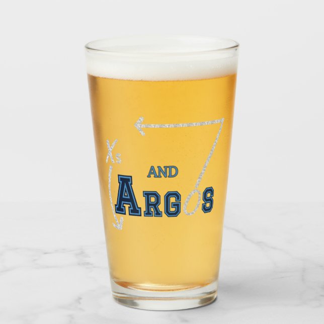 Xs and Argos Beer Glass (Front Filled)