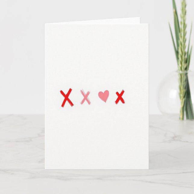 Xs And Hearts Love Card (Front)
