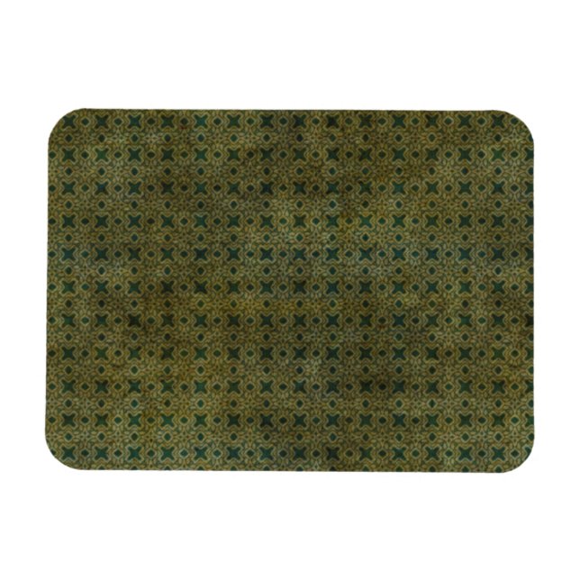 Xs and Os Pattern in Green Magnet (Horizontal)