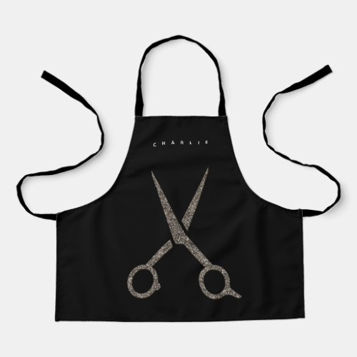 XS Hairdresser CUSTOM modern scissors black Apron