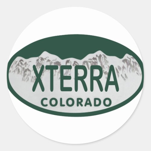 xterra license oval classic round sticker