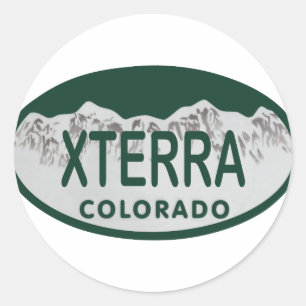 xterra license oval classic round sticker