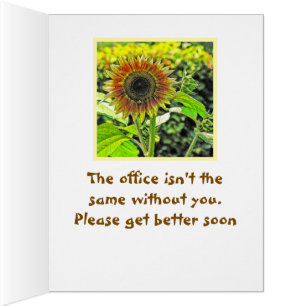 XTRA LARGE GET WELL CARD FROM GROUP/SUNFLOWER