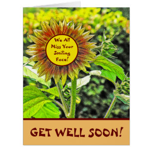 XTRA LARGE GET WELL CARD FROM GROUP/SUNFLOWER