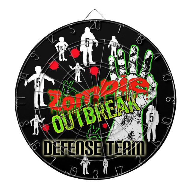 Xtra Points Zombie Outbreak Defense Team DartBoard (Front)