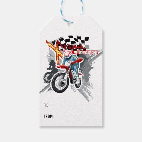Xtreme Motocross Racing  Sport Gift Tags