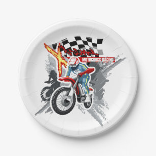 Xtreme Motocross Racing Sport Paper Plates