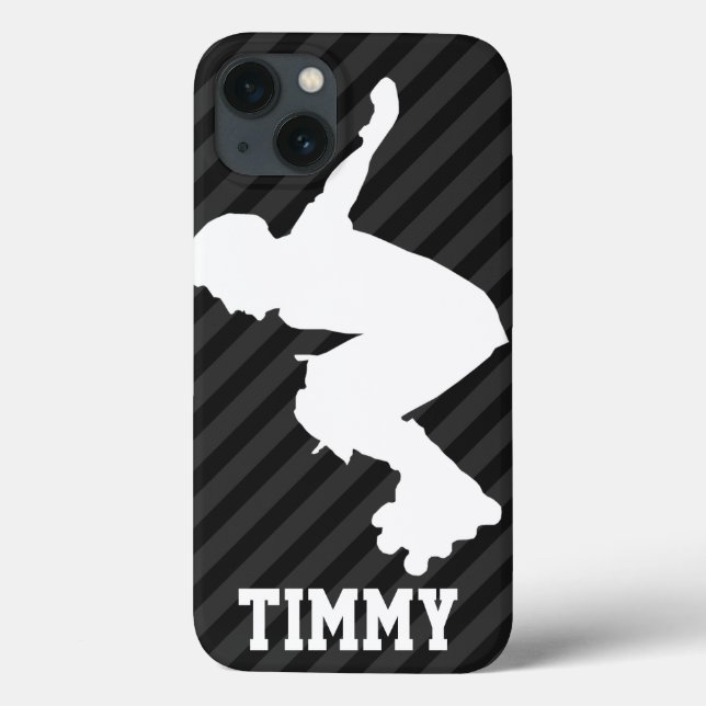 Xtreme Skating; Black & Dark Gray Stripes Case-Mate iPhone Case (Back)