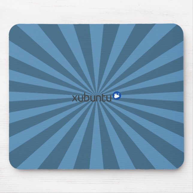 Xubuntu Linux Blue StarBurst Mouse Pad (Front)
