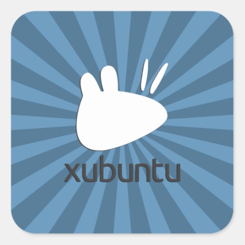 Xubuntu teal starburst square sticker