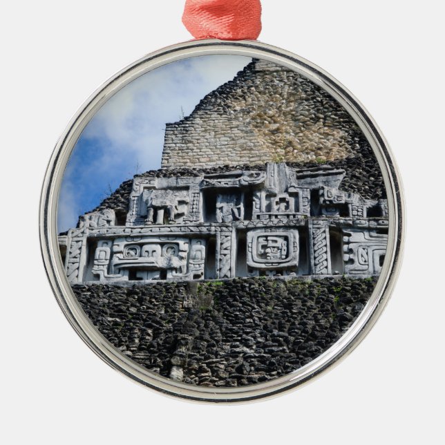 Xunantunich Mayan Ruin in Belize Metal Ornament (Front)