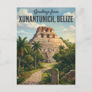 Xunantunich Mayan Ruins Belize Postcard