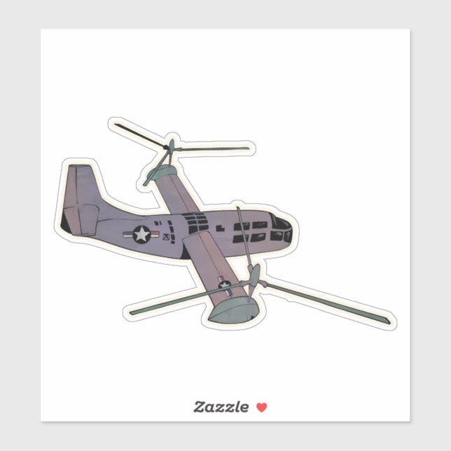 XV-3 Tiltrotor Aircraft Sticker (Sheet)