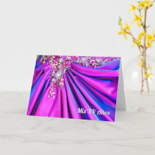 XV Quinceañera Thank You Card