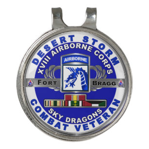 XVIII Airborne Corps Desert Storm Veteran Golf Hat Clip