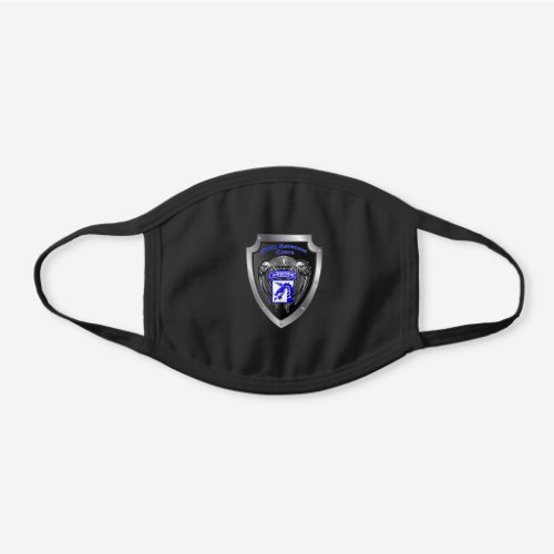XVIII Airborne Corps Sky Dragons Black Cotton Face Mask