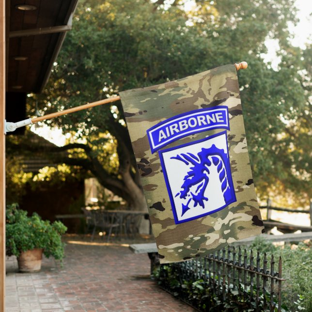 XVIII Airborne Corps Sky Dragons  House Flag (In SItu)