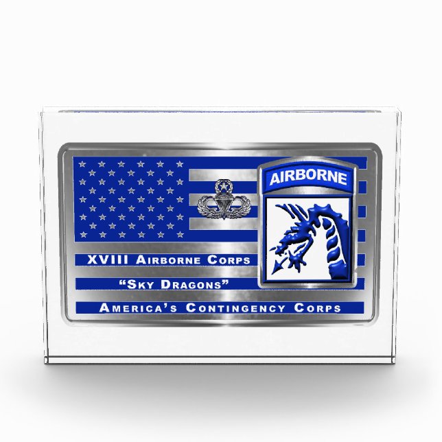 XVIII Airborne Corps Sky Dragons  Photo Block (Front)