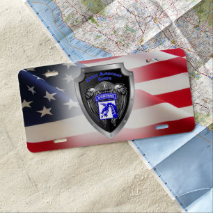 XVIII Airborne Corps Sky Dragons Shield License Plate