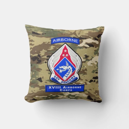 XVIII Airborne Corps âœSky Dragonsâ Throw Pillow