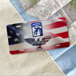 XVIII Airborne Corps Veteran License Plate