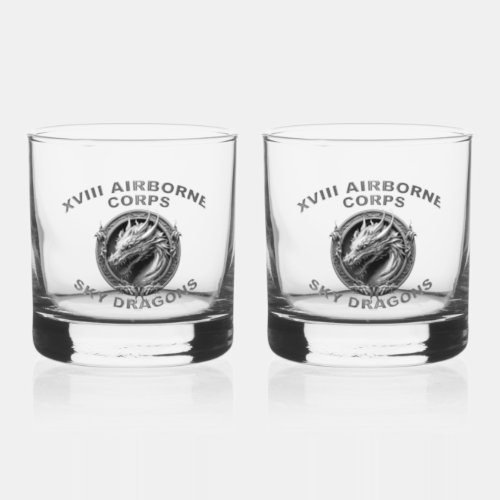 XVIII AIRBORNE CORPS  WHISKEY GLASS