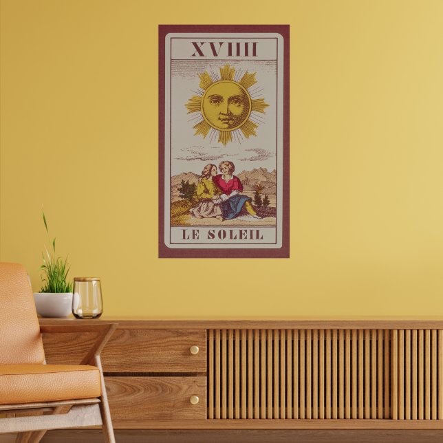 XVIIII Le Soleil, French tarot card of the Sun Poster | Zazzle