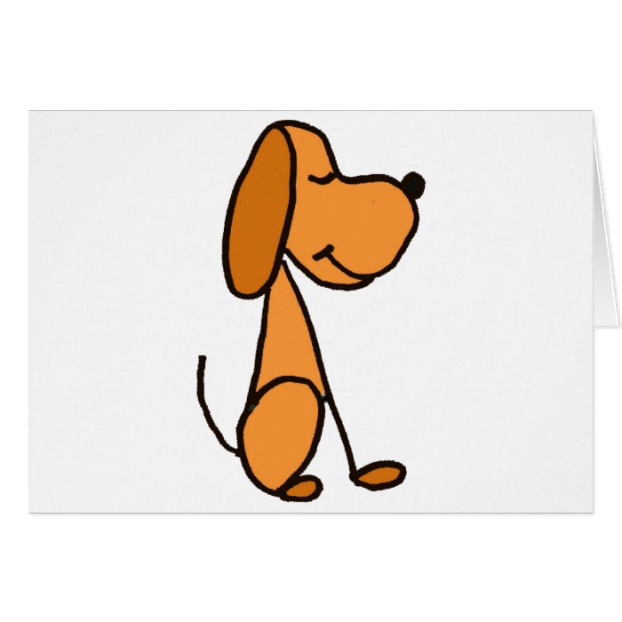 XX  Adorable Stick Figure Puppy Dog Cartoon Cards