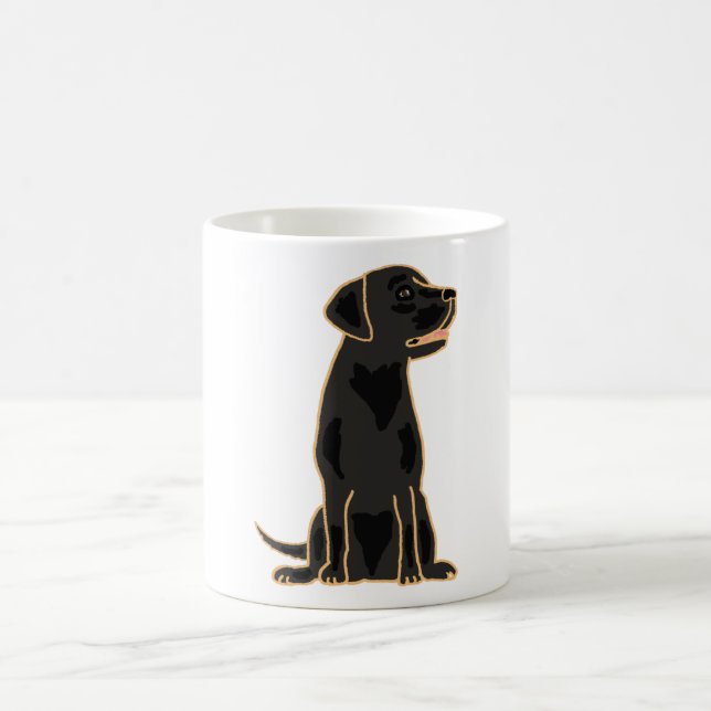 XX- Awesome Black Labrador Retriever Design Coffee Mug (Center)