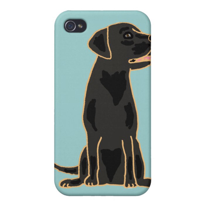 XX  Awesome Black Labrador Retriever Design iPhone 4/4S Cases