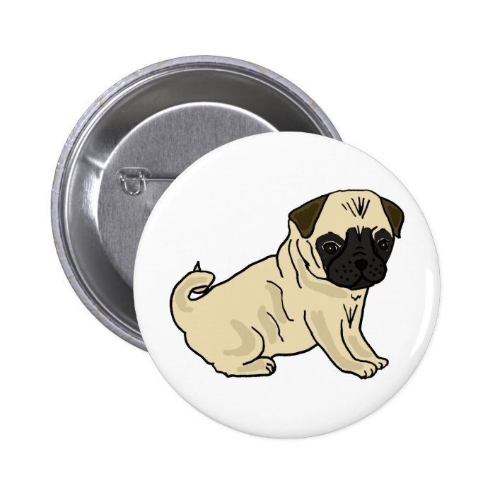 XX  Awesome Pug Pinback Buttons