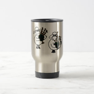 XX- Awesome Sheep Playing Bagpipes Travel Mug