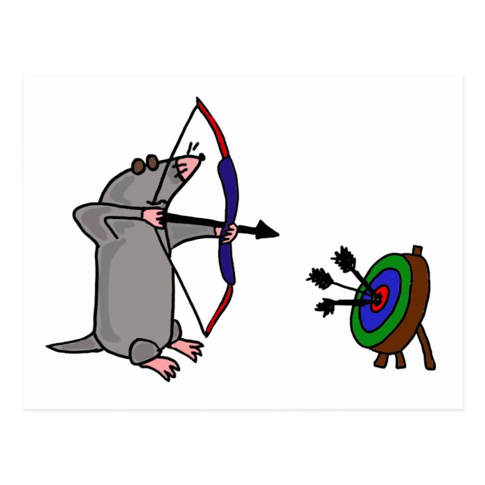 XX  Blind Mole in Archery Competition Postcard